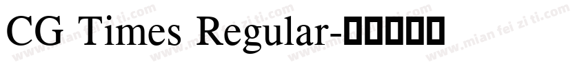 CG Times Regular字体转换